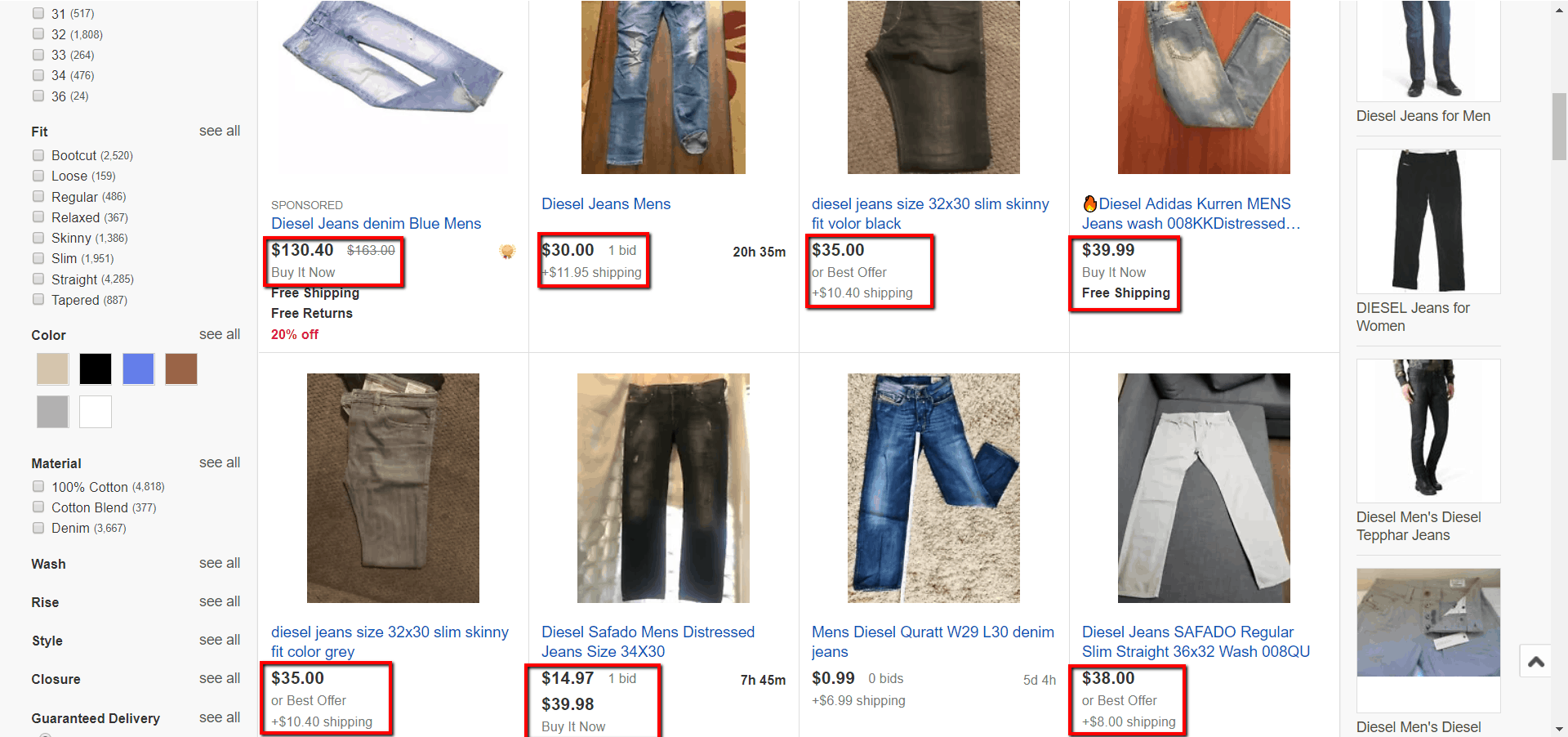 best selling jeans on ebay