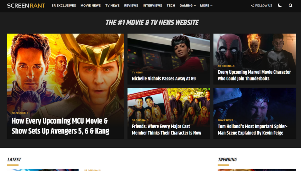 How Screenrant Attracts Most of It’s 29 Million Monthly Visitors Organically