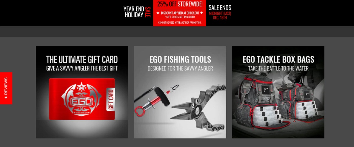 EGO Fishing products.