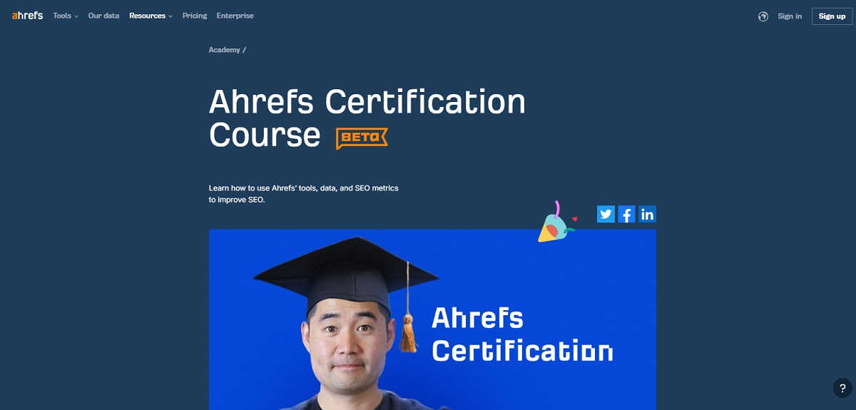 Ahrefs certification Course.