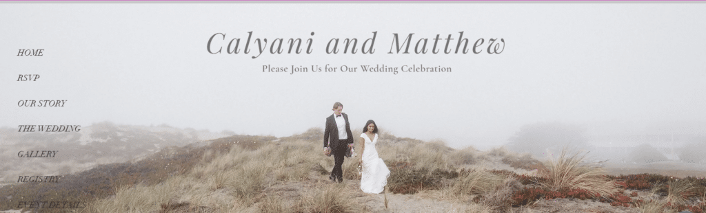 calyani and matthew homepage